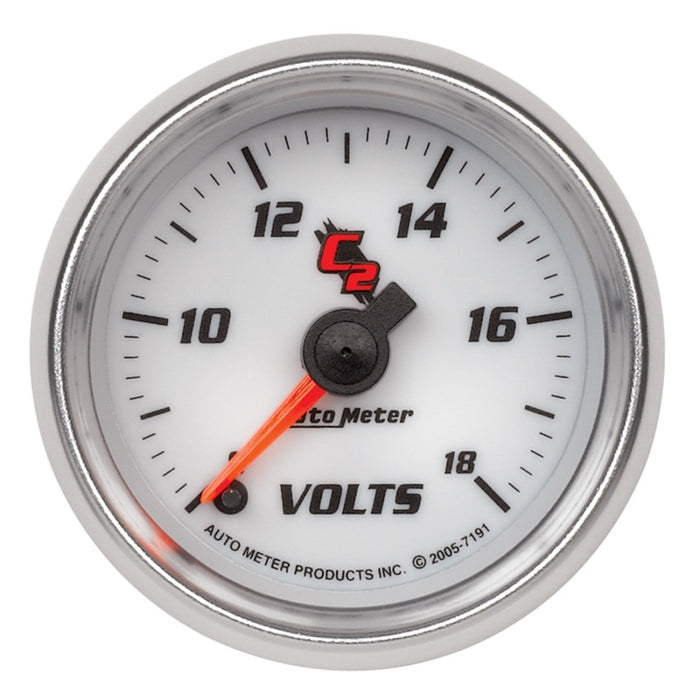 Autometer ATM7191 2-1/16in C2/S Voltmeter Gauge 8-18 Volts