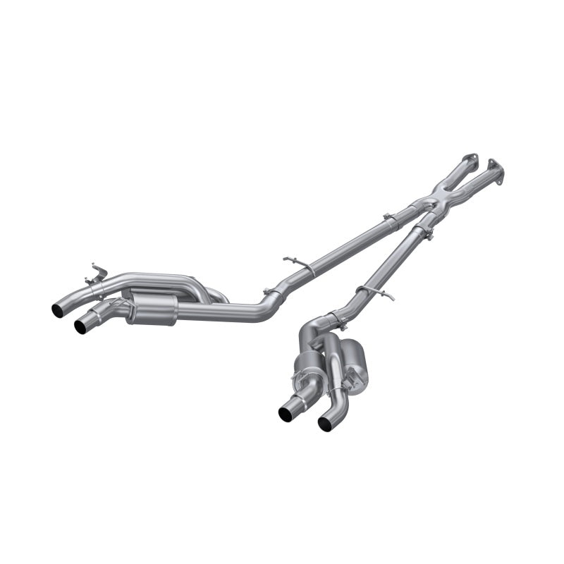 MBRP S4708304 2022 Kia Stinger 3.3L T304 SS Cat-Back Exhaust- Dual Split Rear Quad Outlet Uses Factory Bezels