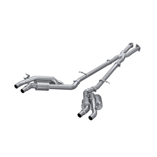 MBRP S4708304 2022 Kia Stinger 3.3L T304 SS Cat-Back Exhaust- Dual Split Rear Quad Outlet Uses Factory Bezels