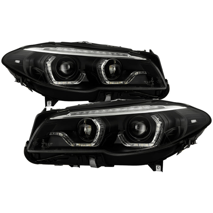 SPYDER 5088208 Spyder BMW 5 Series F10 11-13 Xenon/HID AFS Projector Headlights - Black PRO-YD-BMWF10HIDAFS-SEQ-BK
