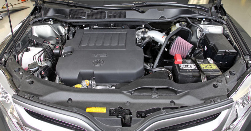 K&N Engineering 69-8611TS K&N 07-10 Toyota Camry V6-3.5L Silver Typhoon Short RAM Intake