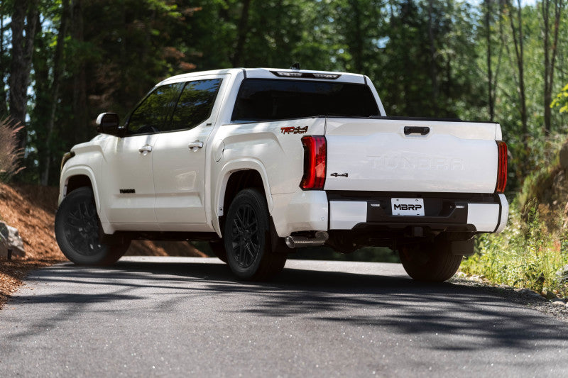 MBRP S5301AL 2022 Toyota Tundra 3.5L Dual Cat-back 4in Single Side Exit Rolled Tip - Aluminized Steel