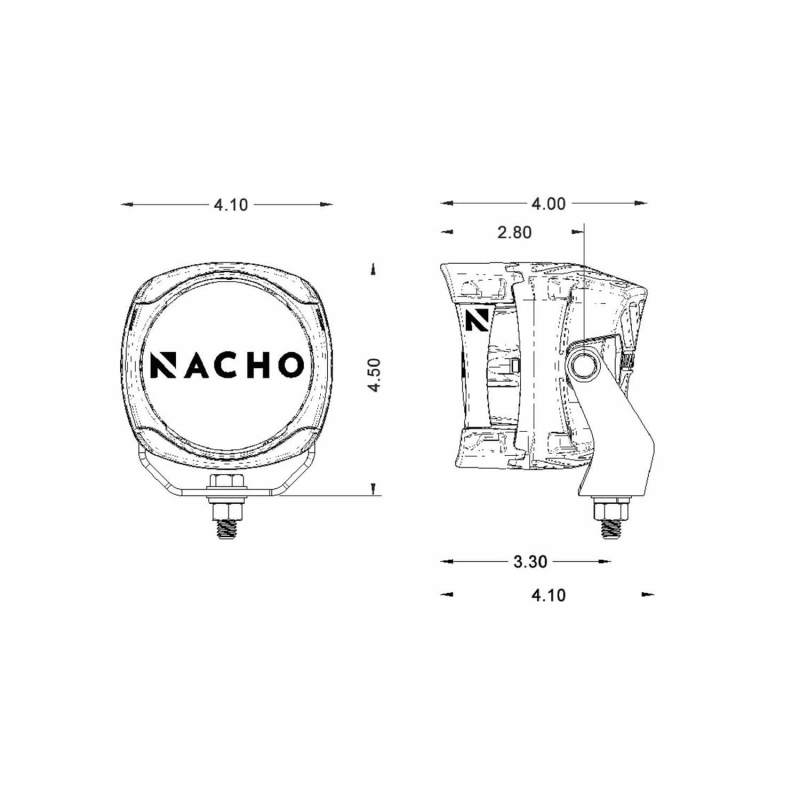 ARB PM451 NACHO Quatro Flood 4in. Offroad LED Light - Pair