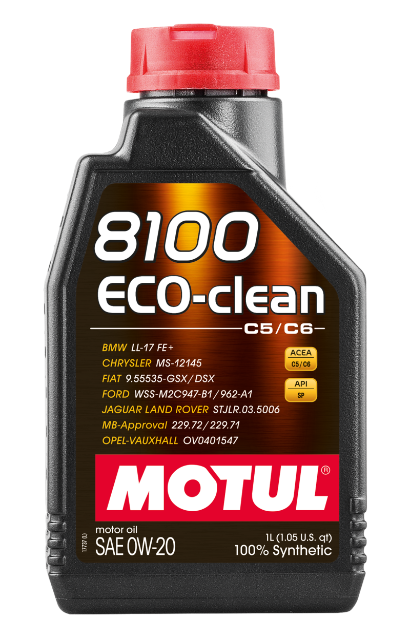 Motul 108813 1L Synthetic Engine Oil 8100 Eco-Clean 0W20