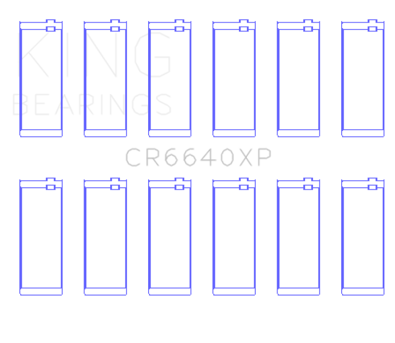King Engine Bearings CR6640XPSTDX BMW M20/M50 2.0L/2.5L/2.7L Performance Rod Bearing Set - Size STDX