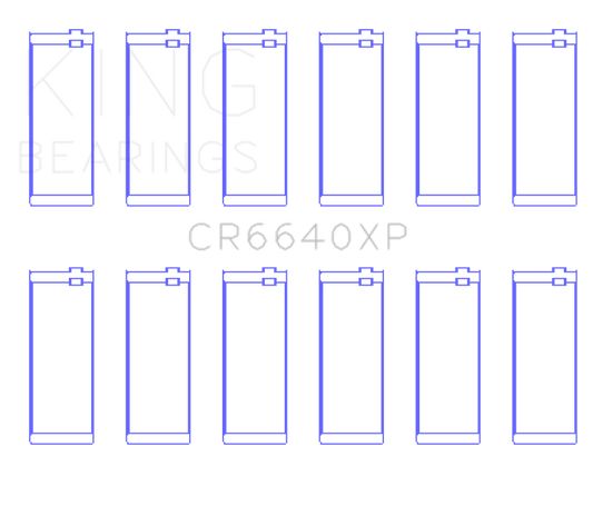 King Engine Bearings CR6640XPSTDX BMW M20/M50 2.0L/2.5L/2.7L Performance Rod Bearing Set - Size STDX