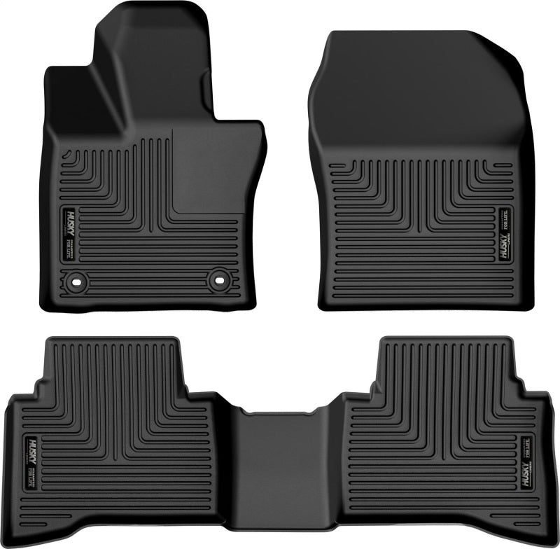 Husky Liners 99431 2023 Toyota Prius Weatherbeater Black Front & 2nd Seat Floor Liners