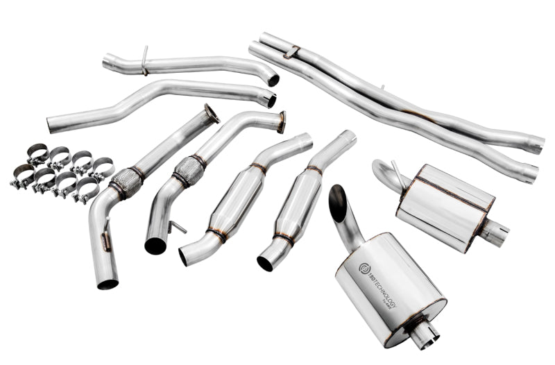 AWE Tuning 3015-31016 Audi B9 SQ5 Resonated Touring Edition Cat-Back Exhaust - No Tips (Turn Downs)