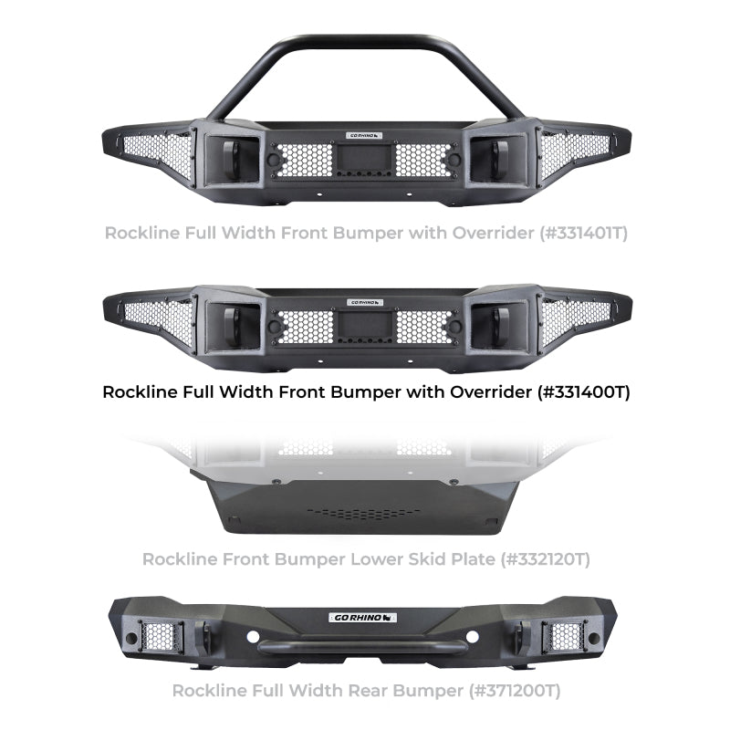 Go Rhino 331400T 21-24 Ford Bronco (2 and 4 Door) Rockline Full Width Bumper