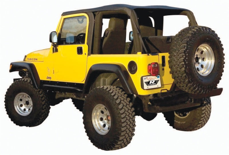 Rampage 109535 1997-2006 Jeep Wrangler(TJ) Excludes LJ Unlimited Frameless Soft Top Kit - Black Diamond
