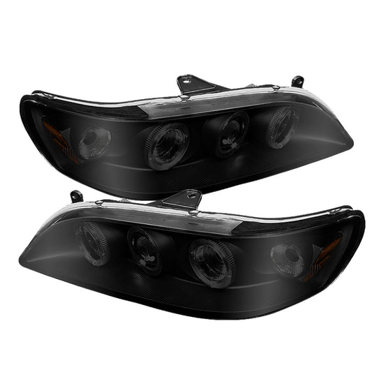 SPYDER 5010728 Spyder Honda Accord 98-02 1PC Projector Headlights LED Halo Amber Reflector Blk PRO-YD-HA98-AM-BK