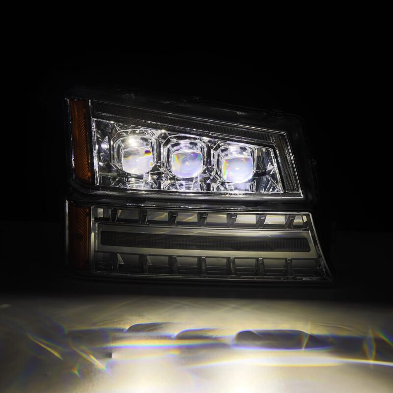 AlphaRex 880255 03-06 Chevy Silverado 1500/2500HD/3500HD/Avalanche Chrome NOVA LED Proj Headlights