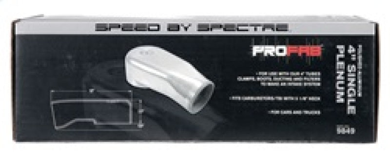 Spectre 9849 Plenum 4in. OD x 9in. (Air Cleaner to Stud Inlet) - Single