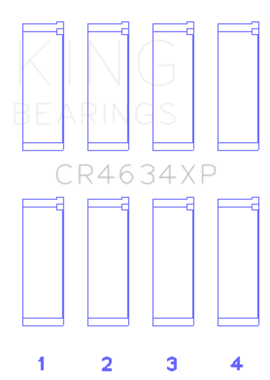 King Engine Bearings CR4634XP0.25 Hyundai G4KF Connecting Rod Bearing Set - Size +0.25mm