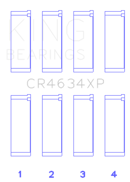 King Engine Bearings CR4634XP0.25 Hyundai G4KF Connecting Rod Bearing Set - Size +0.25mm