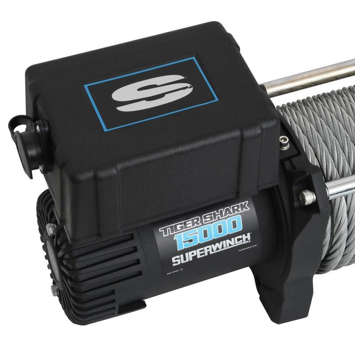Superwinch 1515000 15000 LBS 12V DC 7/16in x 82ft Wire Rope Tiger Shark 11500 Winch