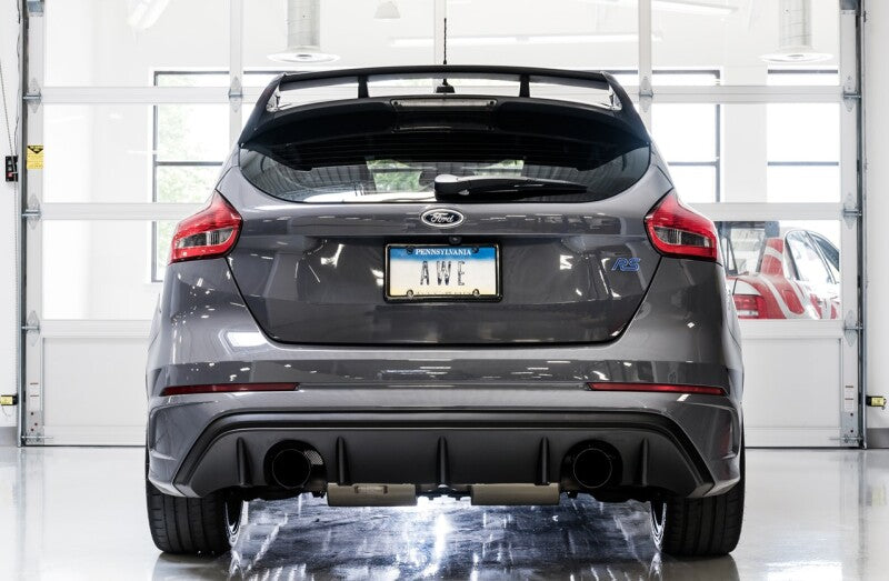AWE Tuning 3020-33042 Ford Focus RS Touring Edition Cat-back Exhaust - Resonated - Diamond Black Tips