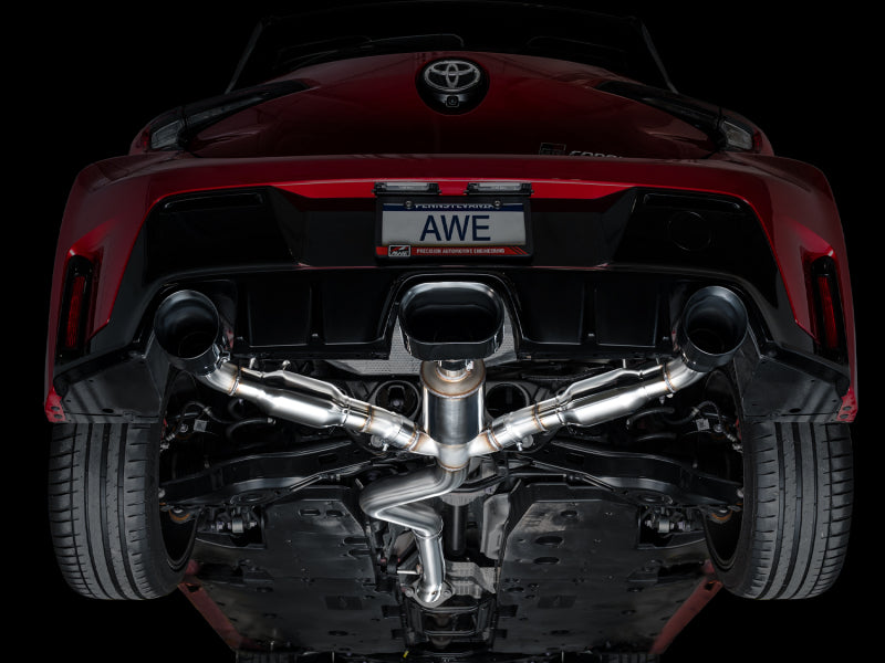 Awe Tuning GR Corolla Exhaust Triple Outlet Black Tips AWE3020-53472