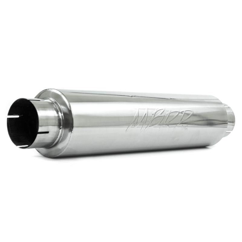 MBRP M1004 Universal Quiet Tone Muffler 4in Inlet/Outlet 24in Body 6in Dia 30in Overall T304