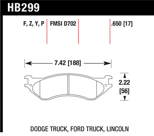 Hawk Performance HB299P.650 Hawk Super Duty Street Brake Pads