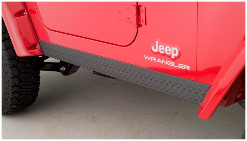 Bushwacker 14002 97-06 Jeep Wrangler Trail Armor Side Rocker Panels - Black