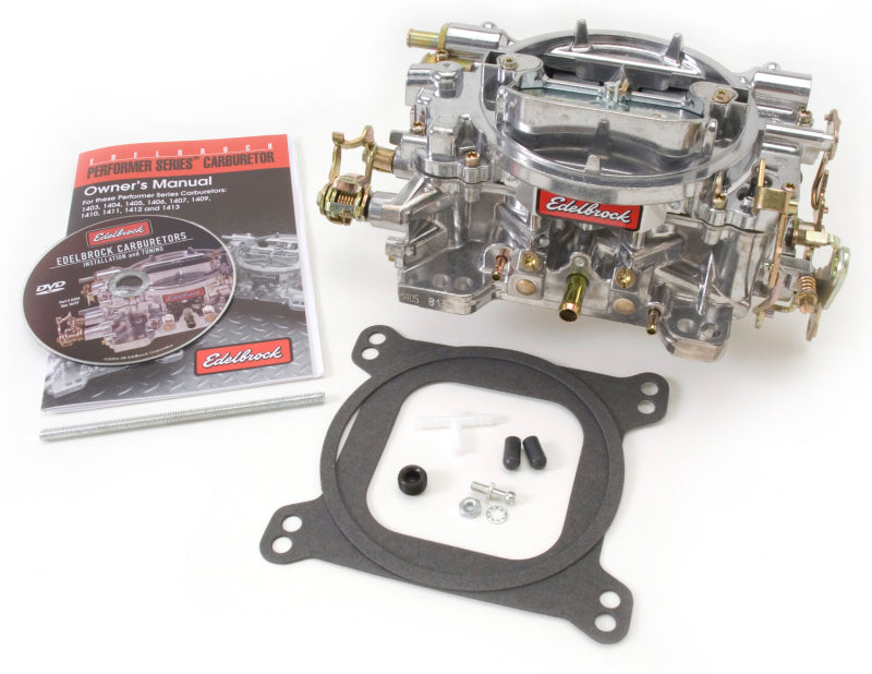 Edelbrock 1405 Carburetor Performer Series 4-Barrel 600 CFM Manual Choke Satin Finish