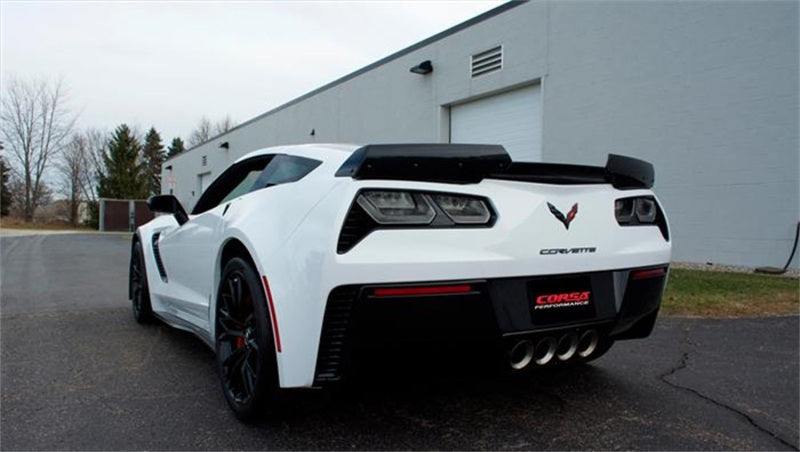 CORSA Performance 14766 Corsa 17-19 Chevy Corvette Z06 (Grand Sport Only) 3in Axle Back Xtreme Exhaust Pol Quad 4.5in Tip