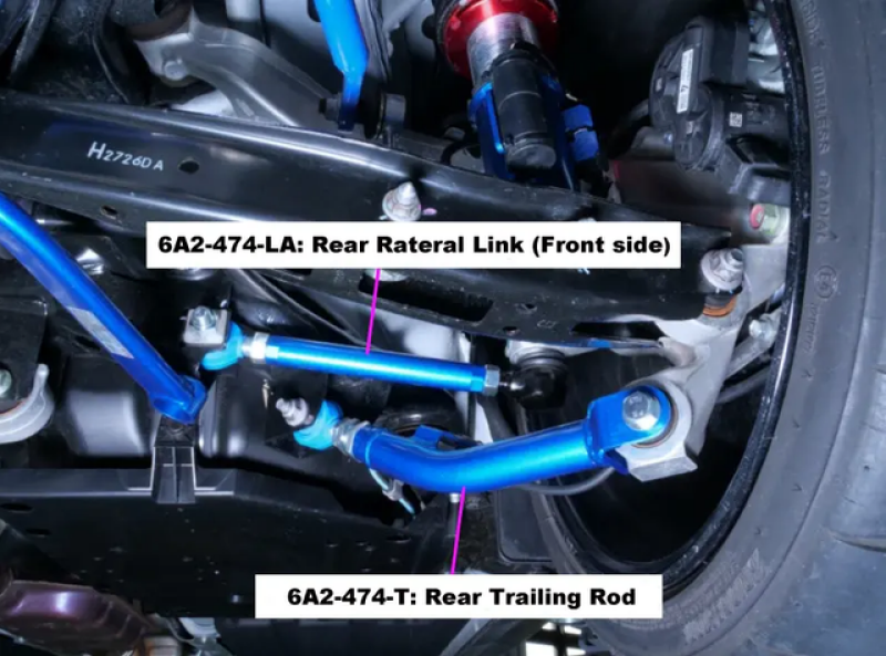 Cusco 6A2 474 T 2022+ Subaru WRX / 2018+ Subaru Crosstrek Adjustable Rear Trailing Rod Set
