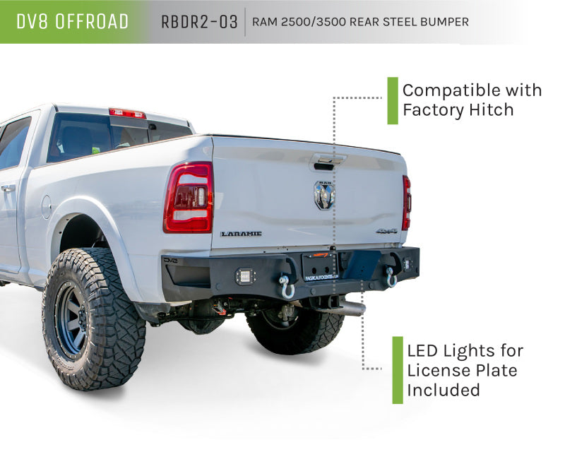 DV8 Offroad RBDR2-03 19+ RAM 2500/3500 Rear Bumper
