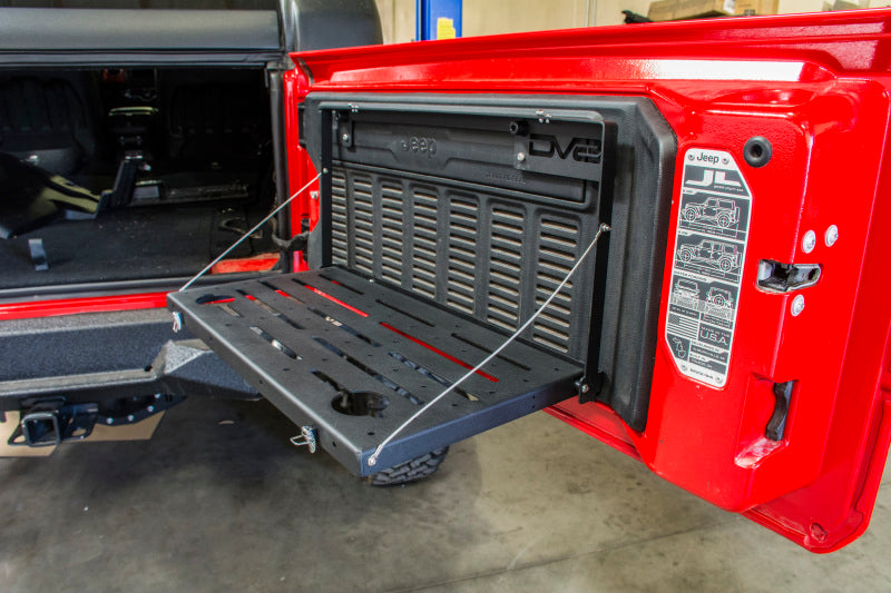DV8 Offroad TTJL-01 DV8 Jeep JL Tailgate Mounted Table (Trail Table) - Black