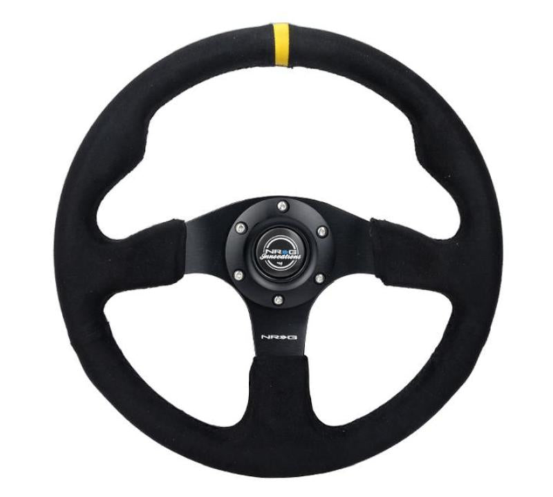 NRG RST-012SA Reinforced Steering Wheel (320mm) Alcantara Steering Wheel w/ Black Stitching