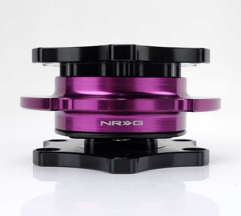 NRG SRK-R200BK-PP Quick Release SFI SPEC 42.1 - Shiny Black Body / Shiny Purple Ring