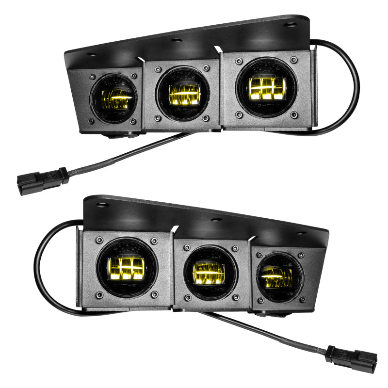 ORACLE Lighting 5890-006 21-22 Ford Bronco Triple LED Fog Light Kit for Steel Bumper - Yellow