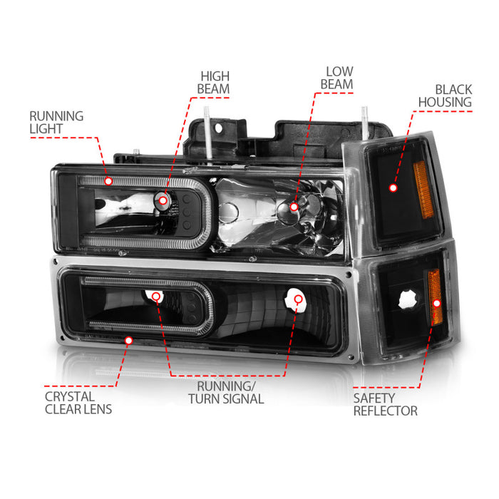 ANZO 111528 ANZ Crystal Headlights