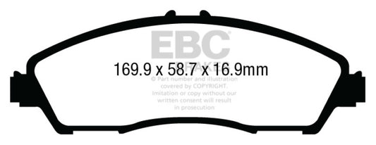 EBC DP43024R 14+ Acura MDX 3.5 Yellowstuff Front Brake Pads