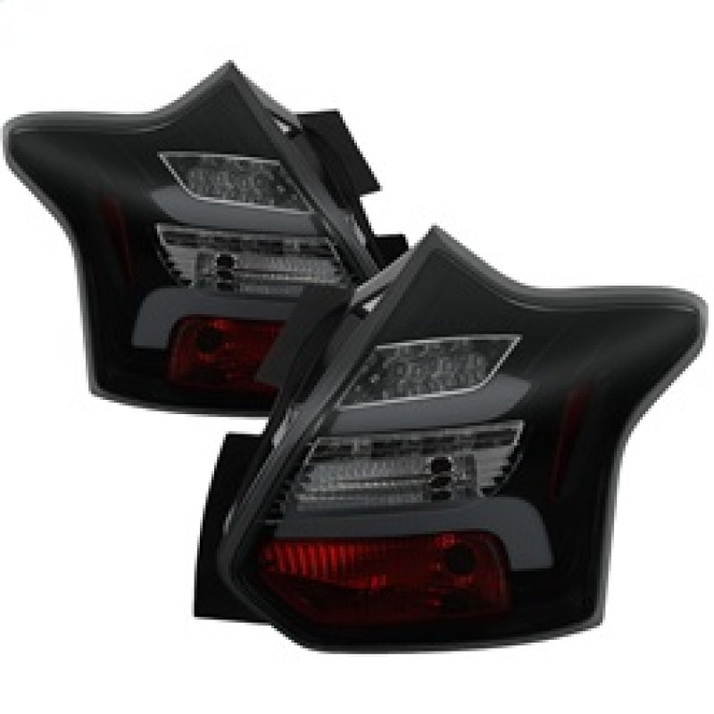 SPYDER 5085146 Spyder 12-14 Ford Focus 5DR LED Tail Lights - Black Smoke (ALT-YD-FF12-LED-BSM)