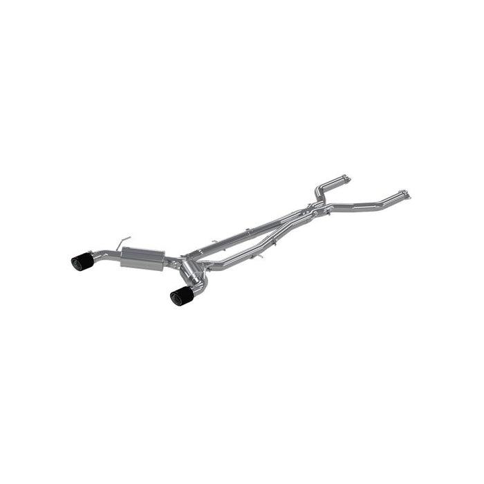 MBRP S44003CF 16-19 Infiniti Q50 3.0L FWD/AWD 3in Cat Back w/ 4.5in OD Carbon Fiber Tips - T304