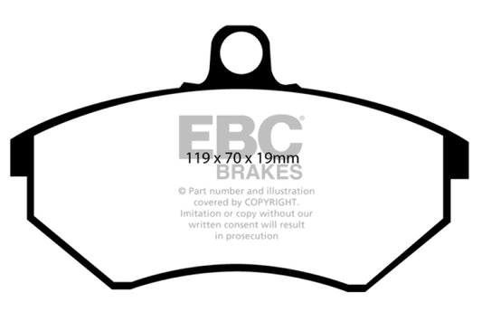 EBC DP3841/2C 89-93 Volkswagen Corrado 1.8 Supercharged Redstuff Front Brake Pads