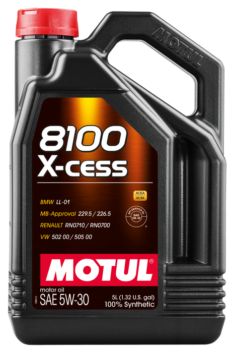 Motul 108946 Synthetic Engine Oil 8100 5W30 X-CESS 5L