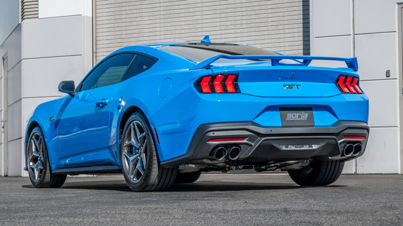 Borla 140970BC 2024 Ford Mustang GT 5.0L V8 3 in ATAK Catback Non-Active Exhaust- Black Chrome Quad Tip