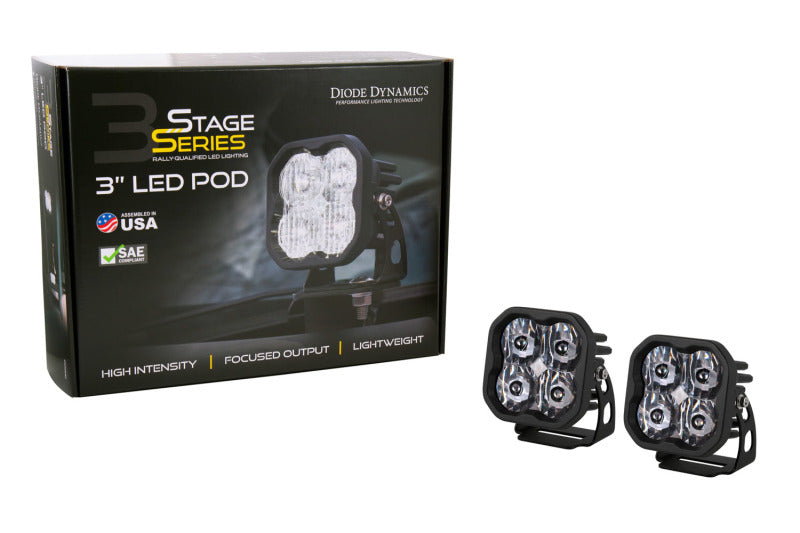 Diode Dynamics DD6131P SS3 LED Pod Pro - White Spot Standard (Pair)