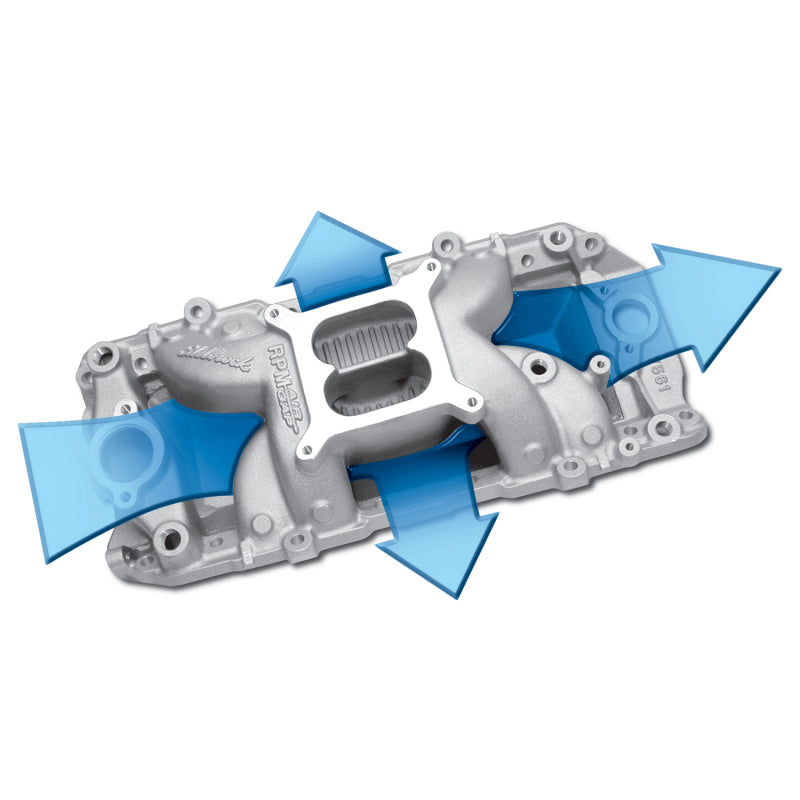 Edelbrock EDE7561 BBC Performer RPM A/G Manifold- O/P - 396-502