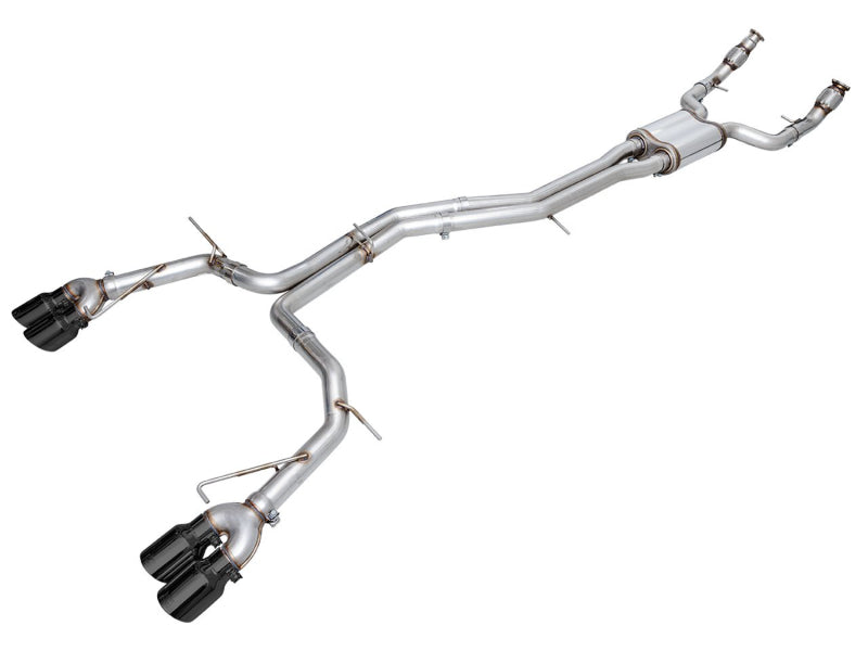 AWE Tuning 3020-43109 19-23 Audi C8 S6/S7 2.9T V6 AWD Track Edition Exhaust - Diamond Black Tips