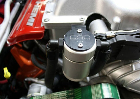 J&L 3060P-C 15-25 Dodge Hellcat/Demon 6.2L Hemi Passenger Side Oil Separator 3.0 - Clear Anodized