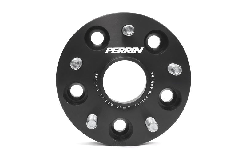 Perrin Performance PSP-WHL-025BK PERRIN Subaru 25mm Wheel Spacers 5x114.3 BP w/56mm Hub - Black