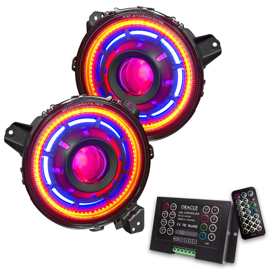 ORACLE Lighting 5839-333 Oracle Oculus Bi-LED Projector Headlights for Jeep JL/Gladiator JT - ColorSHIFT 2