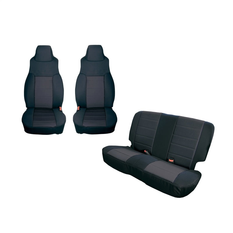 Rugged Ridge 13293.01 Seat Cover Kit Black 03-06 Jeep Wrangler TJ