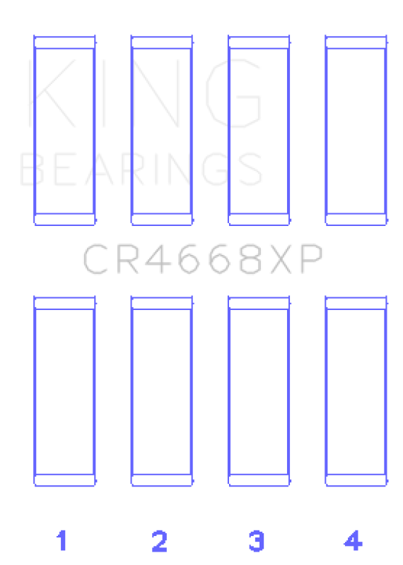 King Engine Bearings CR4668XP King 08-09 Chrysler Caliber SRT4/Mitsubishi/Hyundai/Kia World Engine Connecting Rod Bearing Set