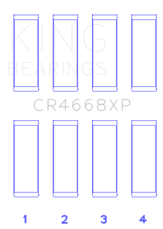 King Engine Bearings CR4668XP King 08-09 Chrysler Caliber SRT4/Mitsubishi/Hyundai/Kia World Engine Connecting Rod Bearing Set