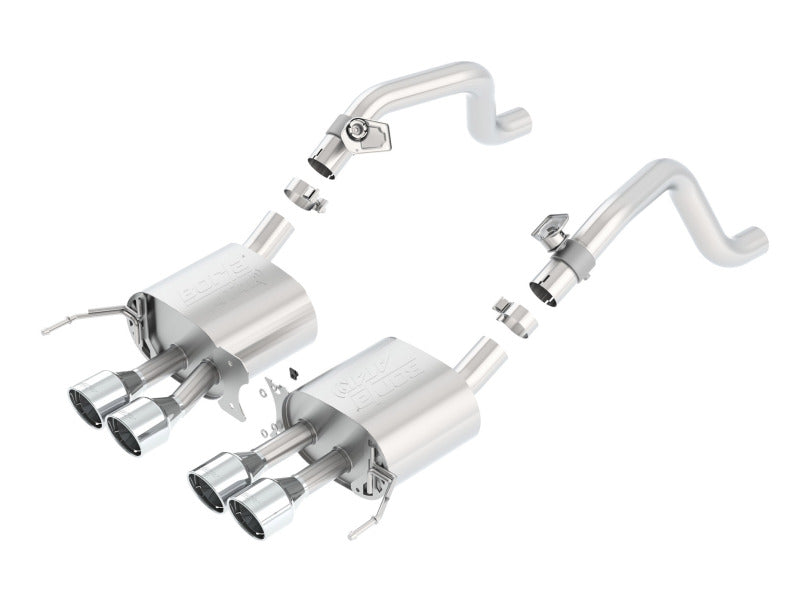 Borla 11863 2014 Chevy Corvette C7 w/ AFM w/o NPP Atak Rear Section Exhuast Quad Rd Rl IC Tips
